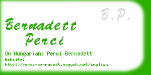 bernadett perci business card